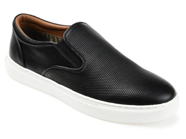 【送料無料】 トーマスアンドバイン メンズ スニーカー シューズ Conley Slip-On Leather Sneaker Black