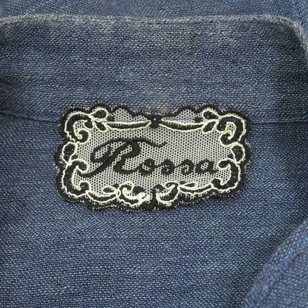 snc インポートロッサ import Rossa ジャケット 46 紺 麻 レース 刺繍