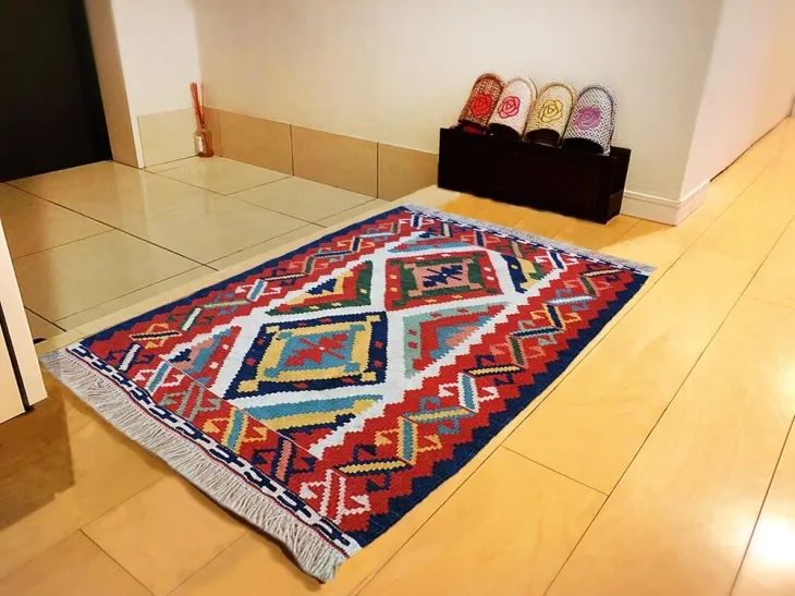 本物】オールドキリムペルシャ絨毯ラグ草木染め手作り