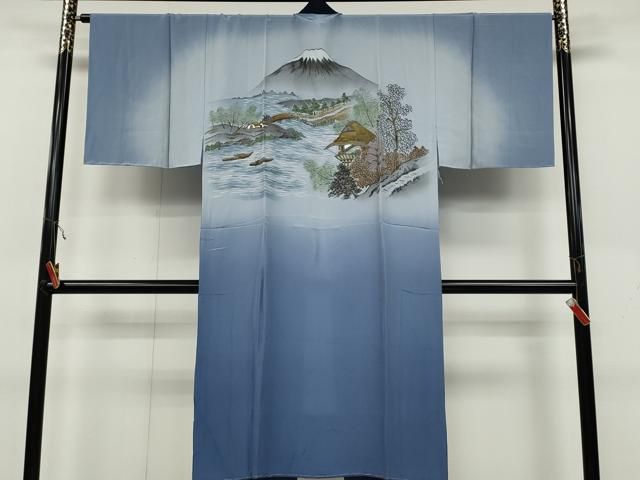 平和屋着物 男性 紬 アンサンブル 長襦袢セット 袷 霞文 正絹 ut