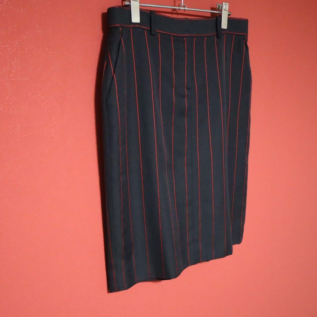 極美品】GIORGIO ARMANI イタリア製 レッドストライプ スカート