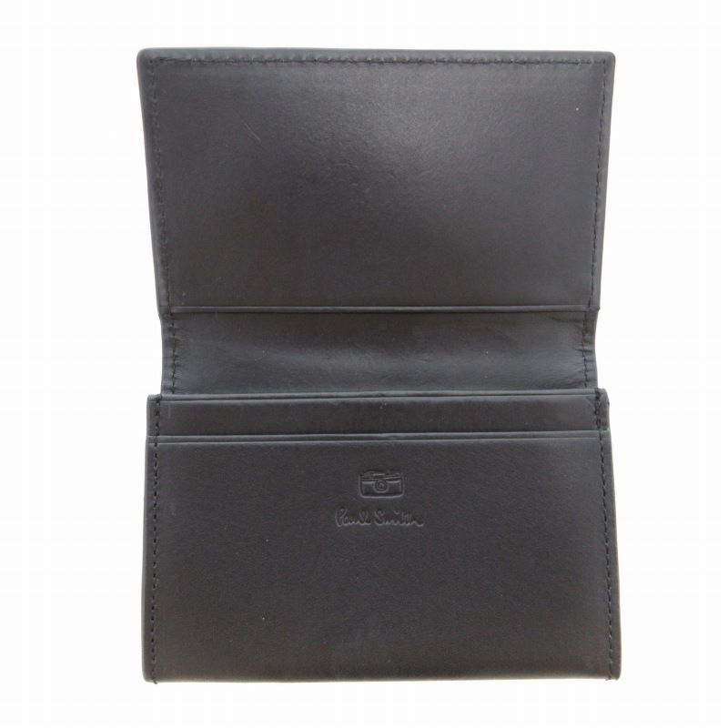【美品!!】ポールスミス ☆ 名刺入れ ブラックレザー 黒色 本革 送料込み ポール・スミス(Paul Smith) 名刺入れ レディースカードケース