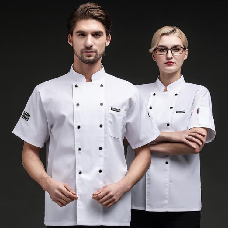 コックシャツ 半袖 長袖 コックコート シェフ服 通気性 メッシュ 男女兼用 メンズ レデース コック服 シェフコート 無地 黒 白 厨房服 調理服 飲食店 ユニフォーム レストラン 厨房 制服 サー pop1705