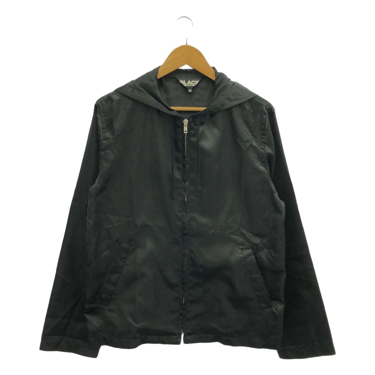 BLACK COMME des GARCONS | ブラックコムデギャルソン | 2025AW | バックロゴ フーデッドジャケット | M | ブラック | レディース