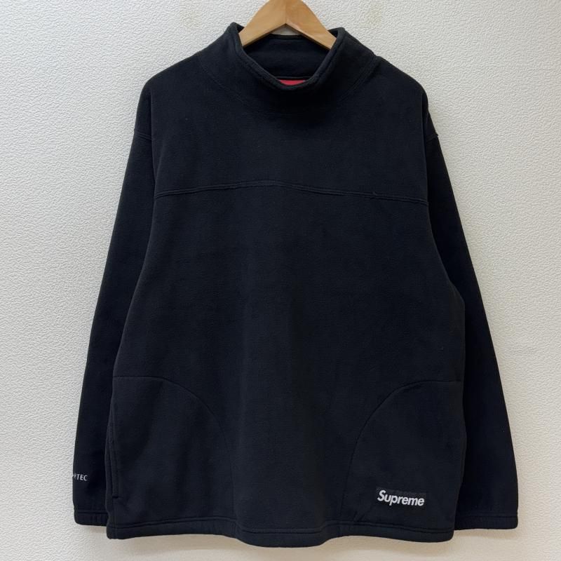 Supreme シュプリーム トレーナー 長袖 22AW Polartec Mock Neck Pullover ボックスロゴ モックネック ポーラテック フリース トレーナー 黒 ブラック