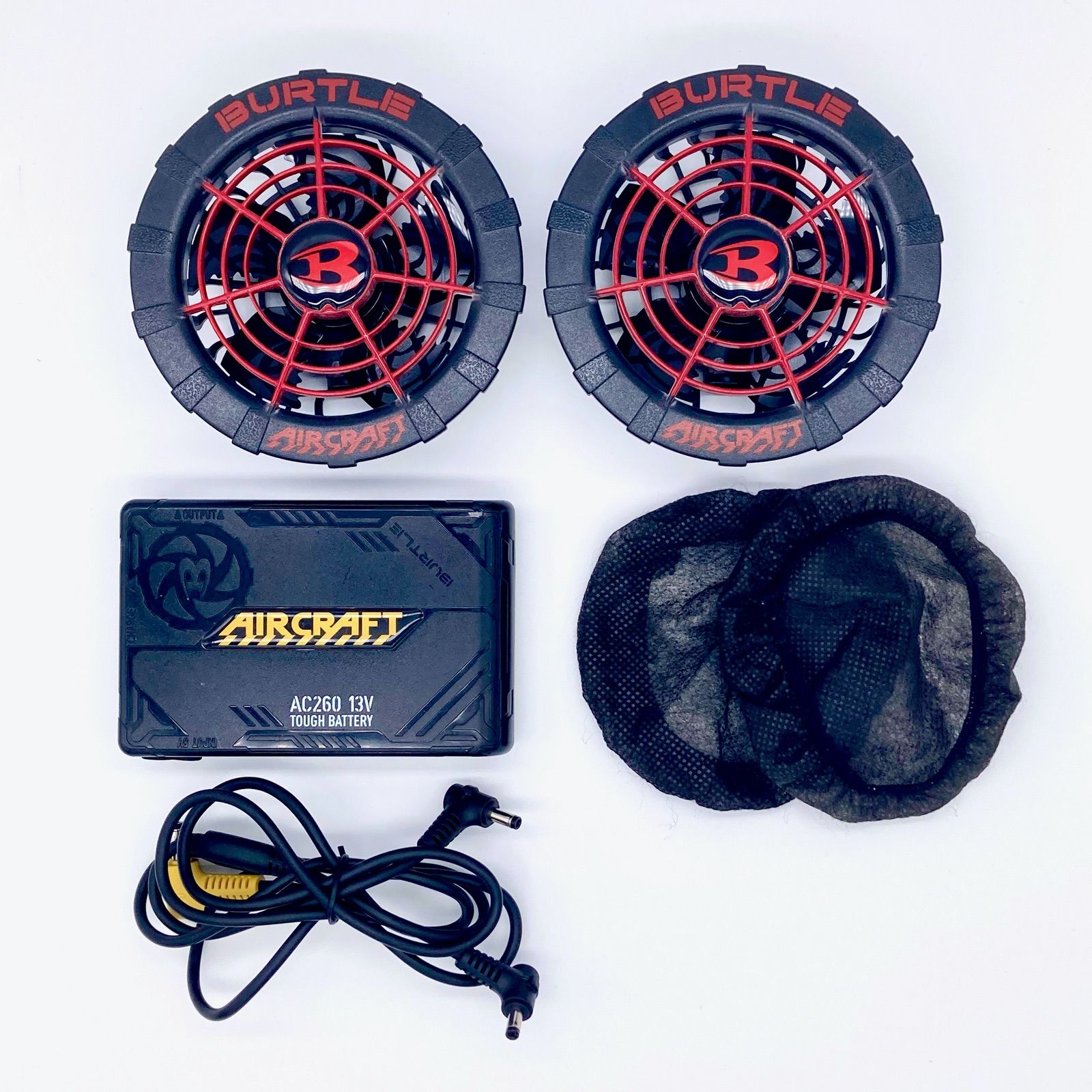 バートル AIRCRAFT 13V 空調ファン AC260 AC271 セット Amazon.co.jp: バートル 青ファン＋13V黒バッテリーセット AC260