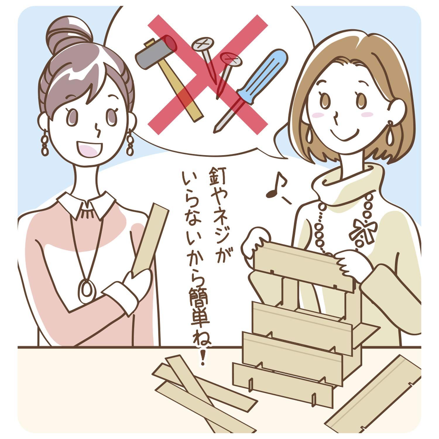 【在庫処分】44-5850 組立式 木製飾り棚 2Way オリジナルワークス ディスプレイ ササガワ 2Way ディスプレイ ササガワ works 組立式木製 2個セット