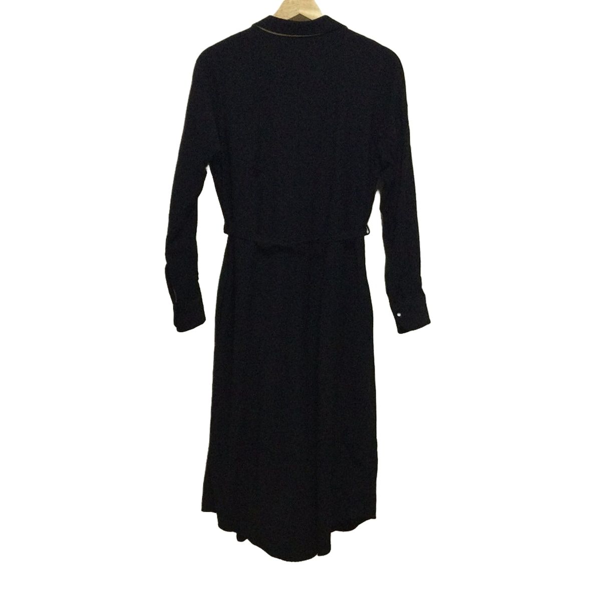 support surface サポートサーフェス ワンピース サイズ4 XL レディース - 黒×ベージュ 開襟 長袖 ロング BEIGE. ベルト付き