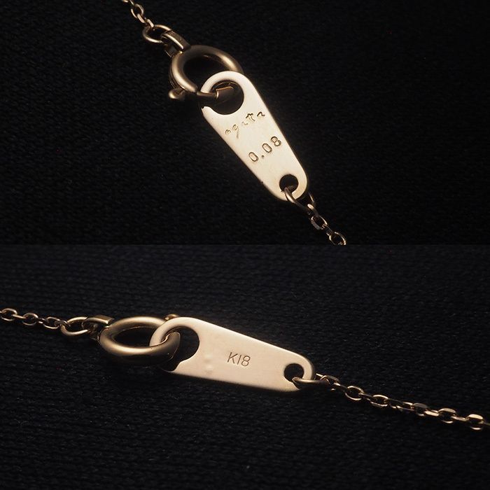 アガット agete ダイヤモンド/0.08ct ネックレス K18PG - メルカリ