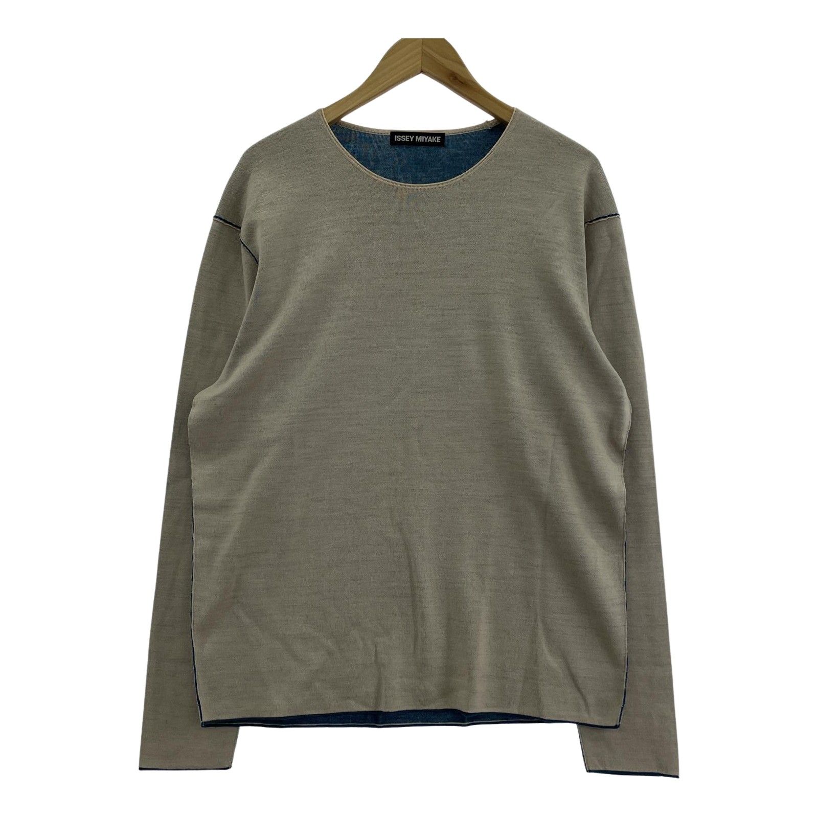 ISSEY MIYAKE 長袖Tシャツ カットソー ウールLSTEE 2 ブルー