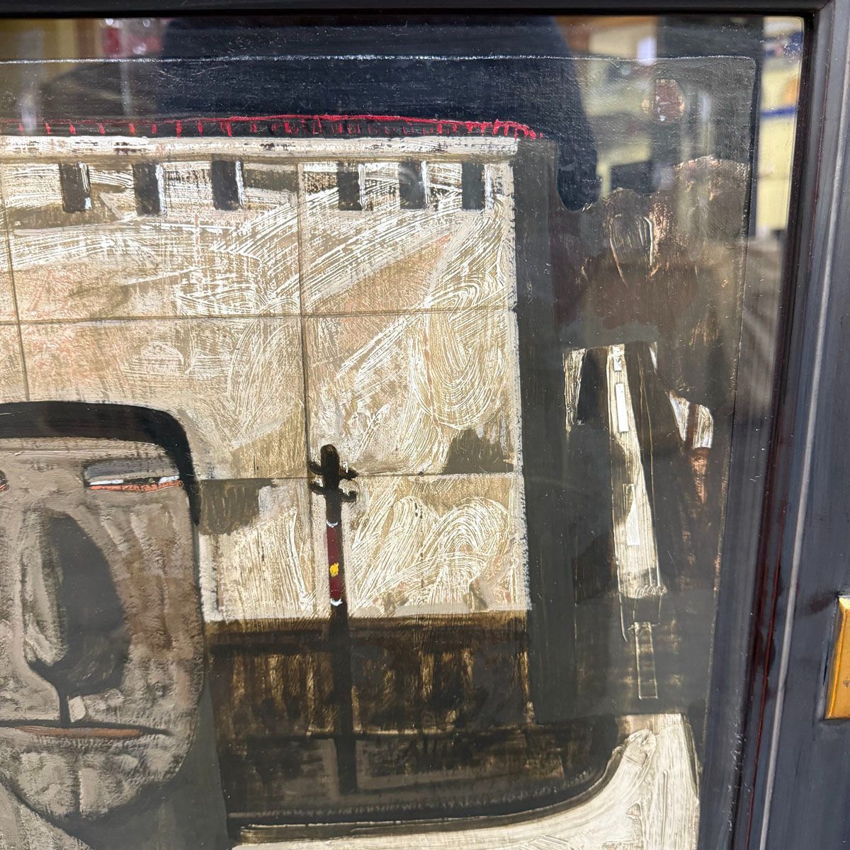 【超特価】 ◆玉川信一◆油彩10号 昏い夜 1985年作 日動画廊 第11回サロンドアブリル展 作