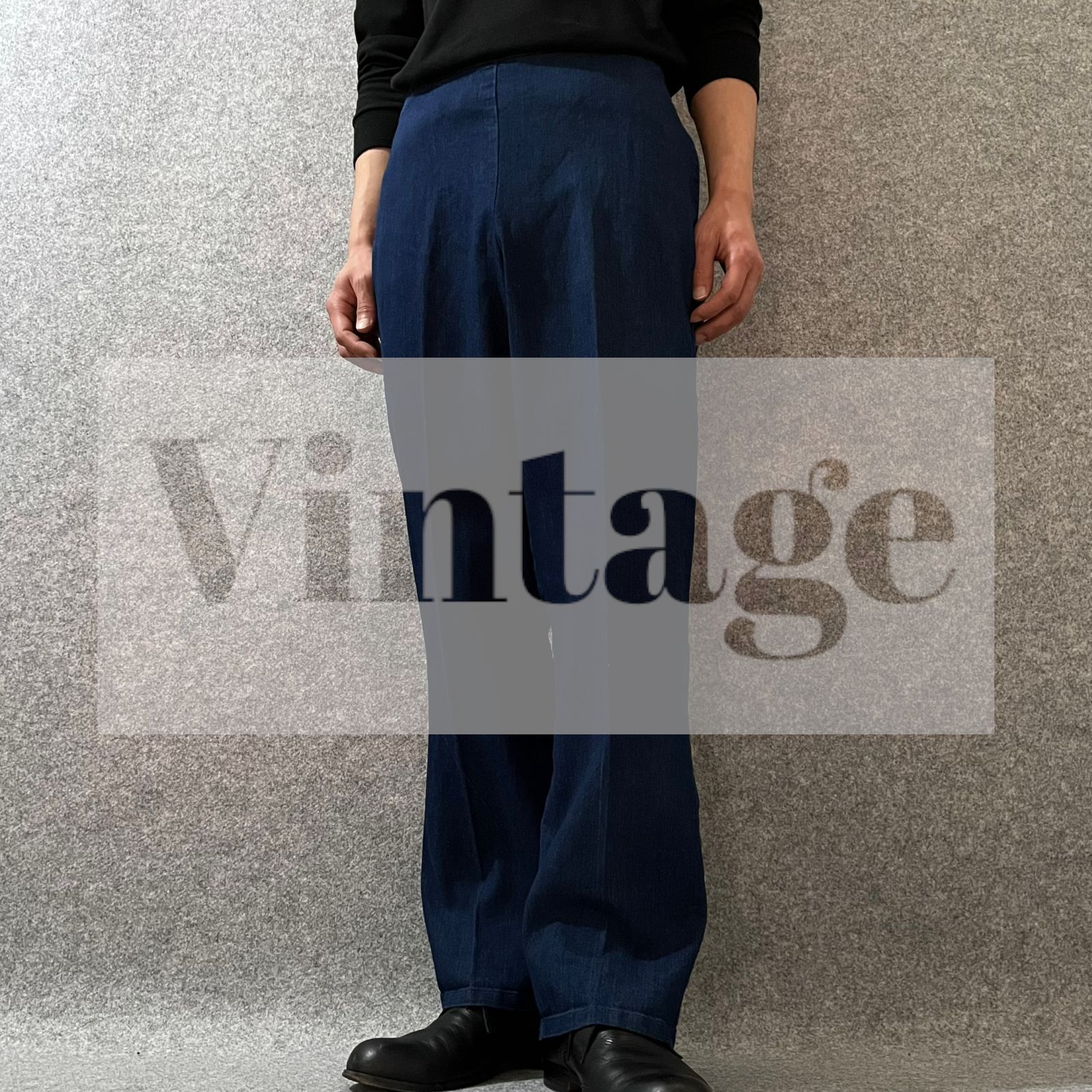 arieパンツ✿【vintage】ワイド デニム イージーパンツ ジーンズ インディゴ XL