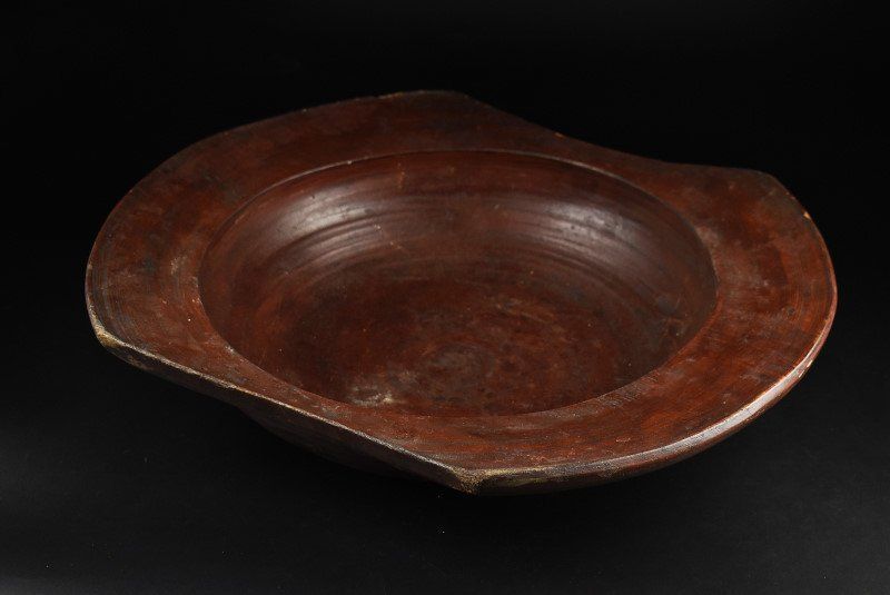 蔵A4891 朝鮮古美術 李朝木工 こね鉢 57.5ｃｍ