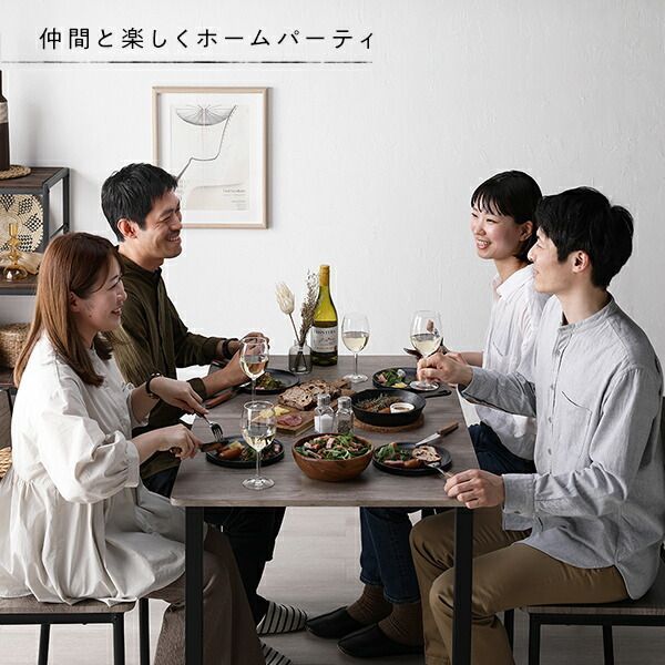 ダイニングセット 5点セット ダイニングテーブル 幅110cm ストーン×ブラック ダイニングチェア シンプルタイプ 4脚付き 4人掛けセット リビング家具 インテリア家具 食卓机 食卓テーブル リビングテーブル 食卓チェア 食卓椅子 家具セット MARWIL-DEMENAGEMENTS_CH