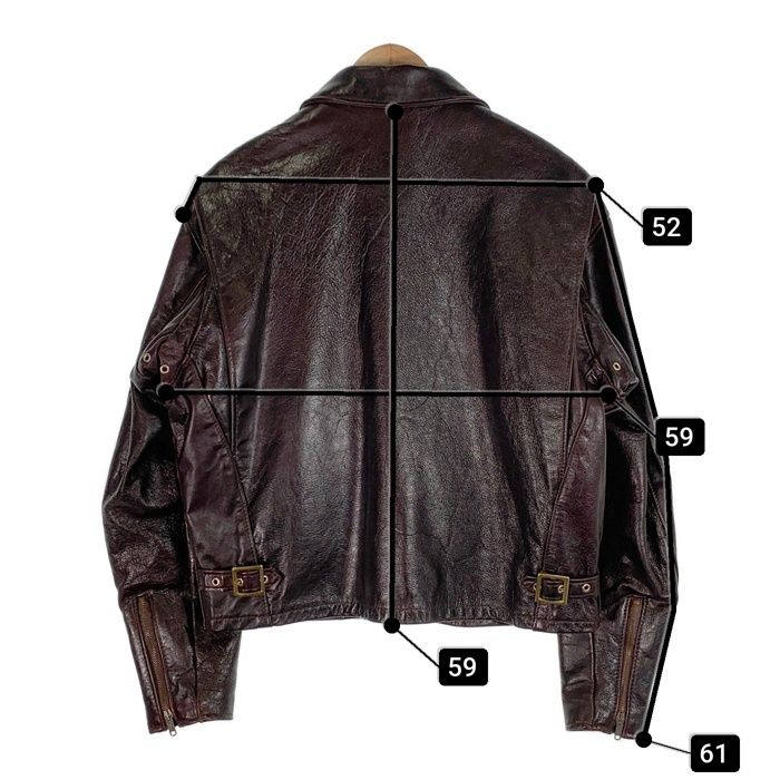 Schott ショット レザーシングルライダースジャケット 襟付 ボア