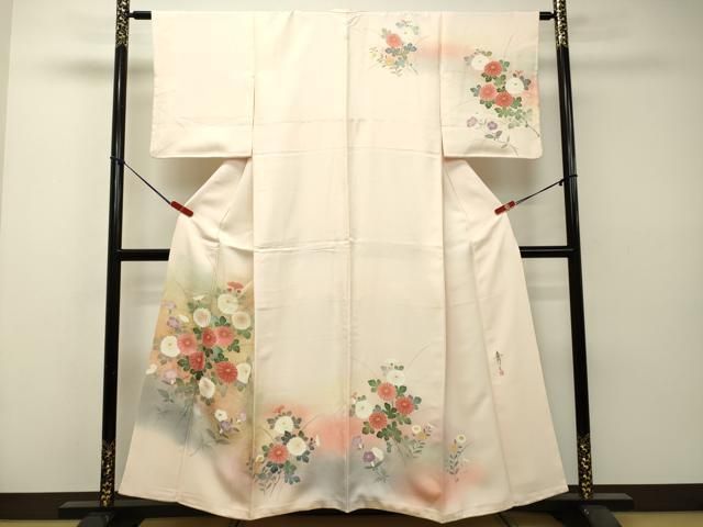 平和屋着物○友禅作家の巨匠 浅井青仁 訪問着 枝花文