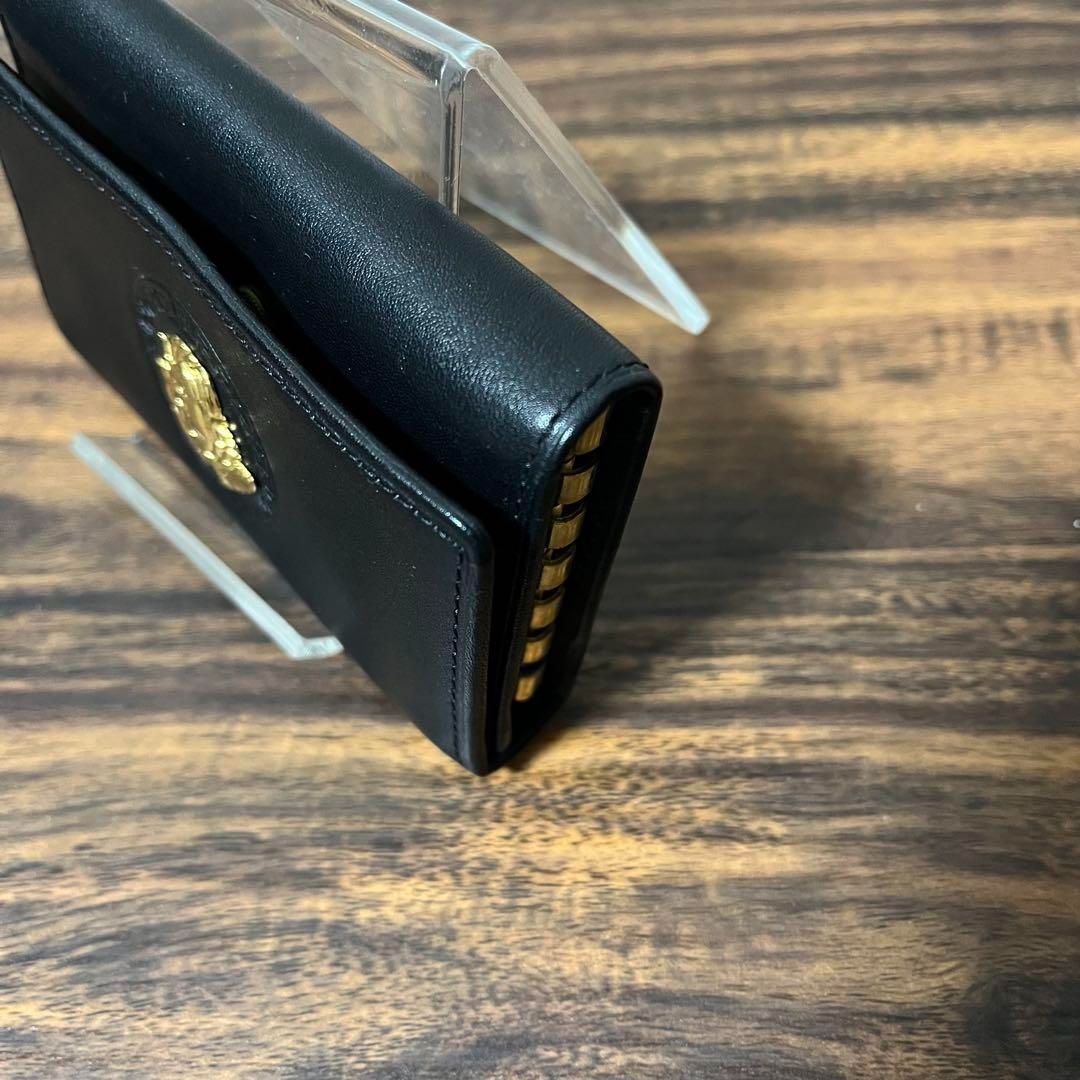 美品 VERSACE メデューサ 6連 キーケース レザー ブラック 極美