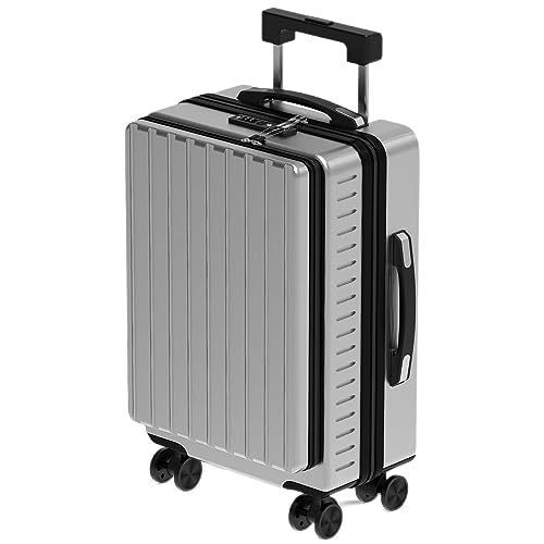 Silver_Medium [BOSTO] スーツケース キャリーバッグ キャリーケース