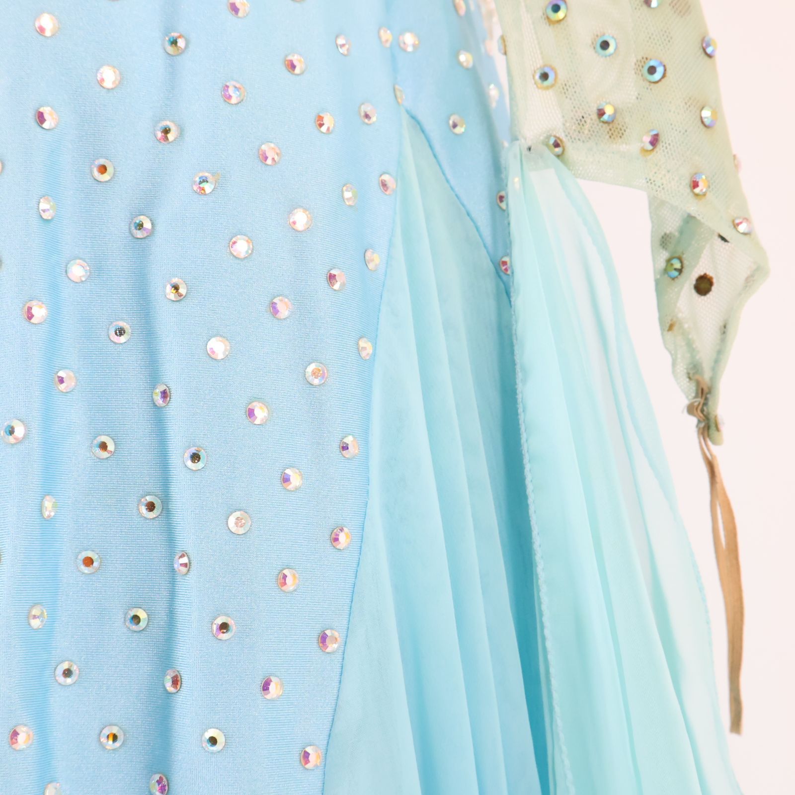 【社交ダンス衣装】スカイブルー Dance Fashion pier ワンピース 社交ダンス衣装】ブルー ワンピース ドレス 水色 スカイブルー