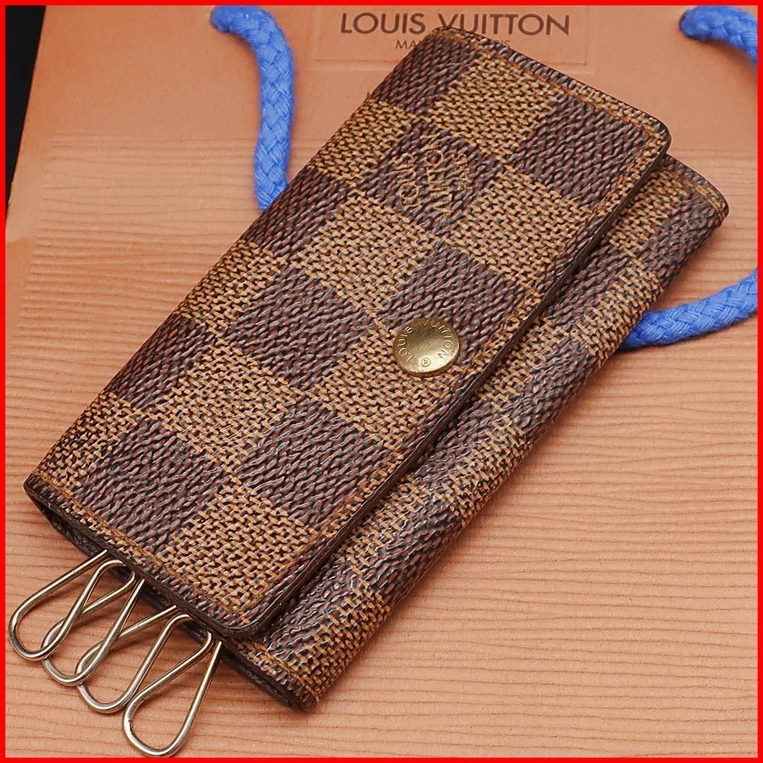 ヴィトン Louis Vuitton ダミエ Damier キーケース Key case ミュルティクレ4 N62631 ショッパー Authentic Mint