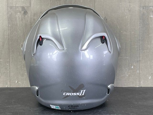 アライ フルフェイス ヘルメット 【中古】オフロード ARAI TOUR CROSS2 ツアークロス 55-56cm 銀色 バイク用品/58203