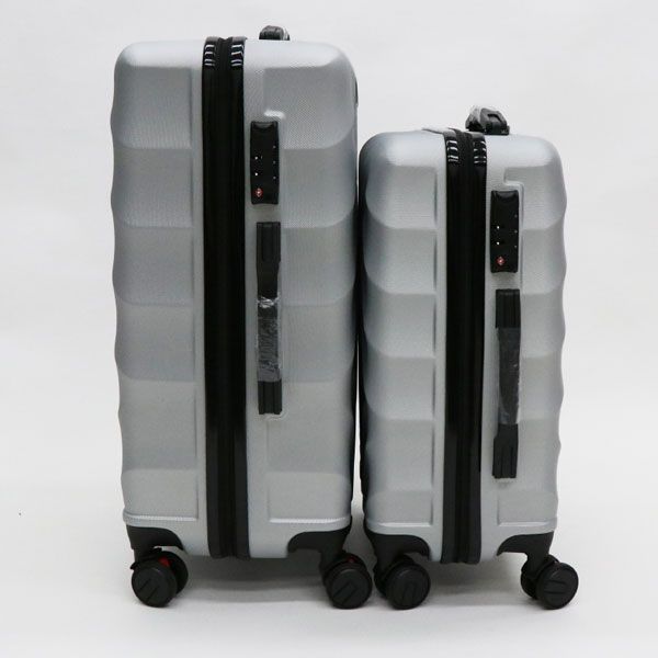 ひろ HIRO キャリーケース シルバー USD04 Dタイプ Mサイズ 約63L ABS樹脂製