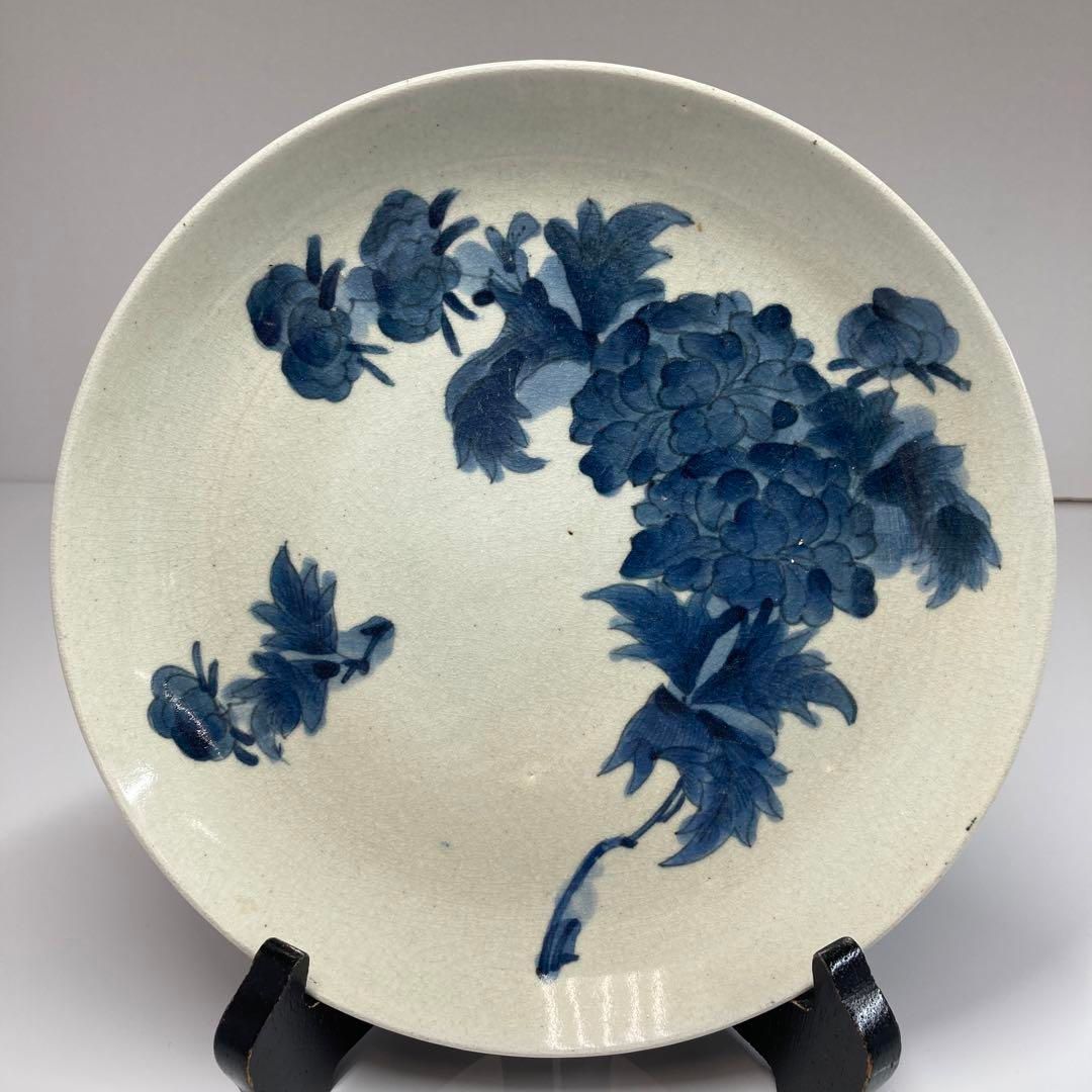 江戸中期　古伊万里・藍九谷　皿2点  21/14㎝　東Y5-1018① 江戸中期 古伊万里・藍九谷 皿2点 21/14㎝ 東Y5-1018① - メルカリ