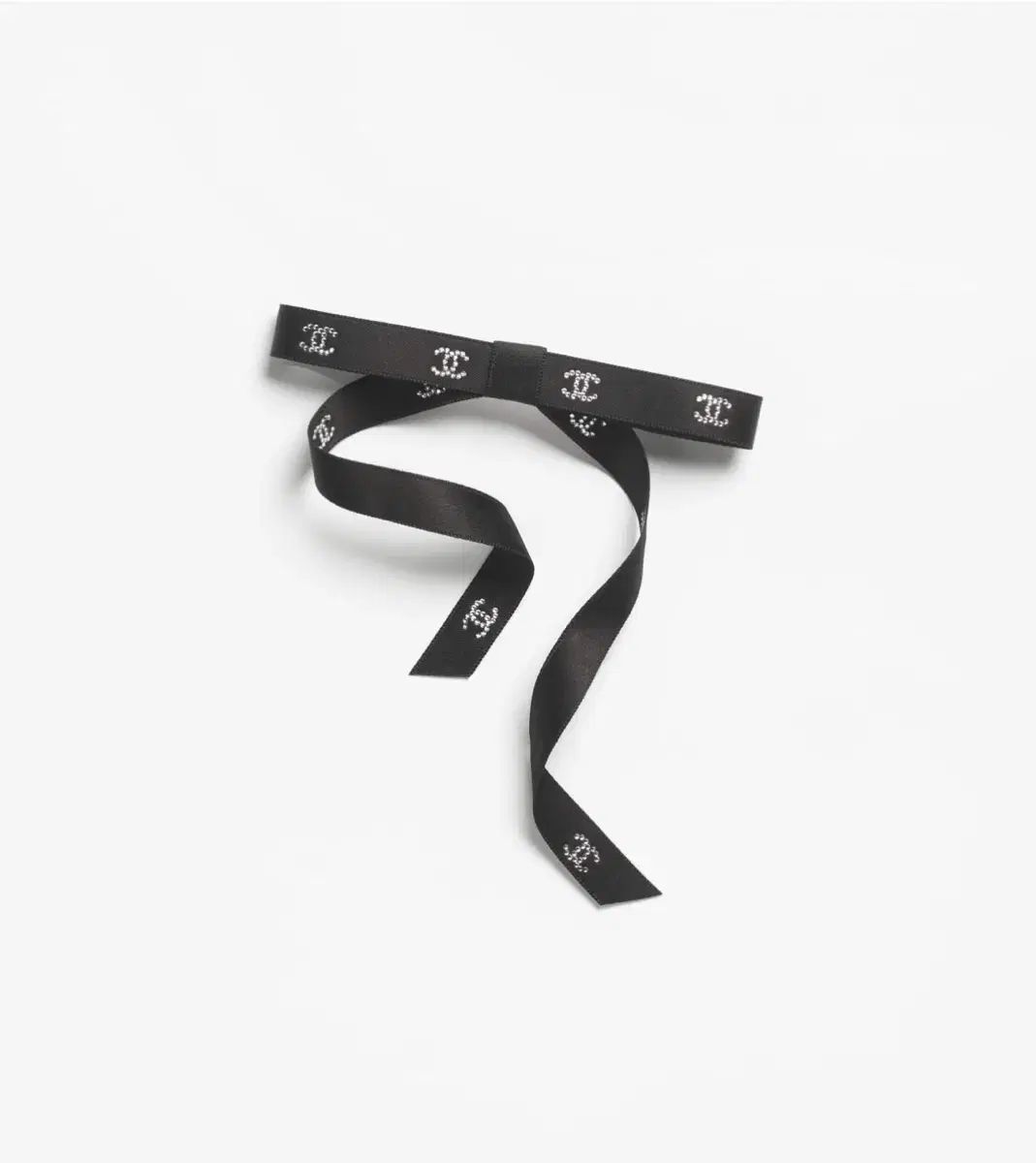 CHANEL シャネル ブラック リボン ヘアクリップ バレッタ