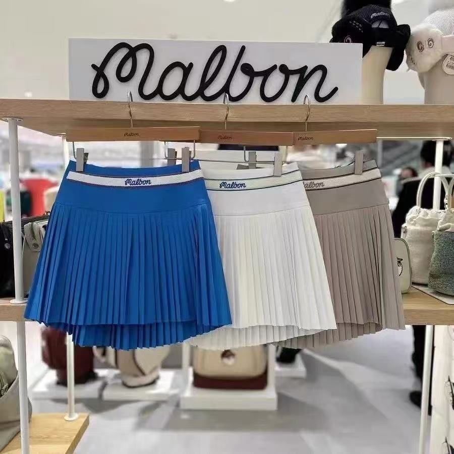 Malbon マルボン レディース プリーツスカート スポーツスカート 青 malbon golf マルボンゴルフ ゴルフウェア レディース