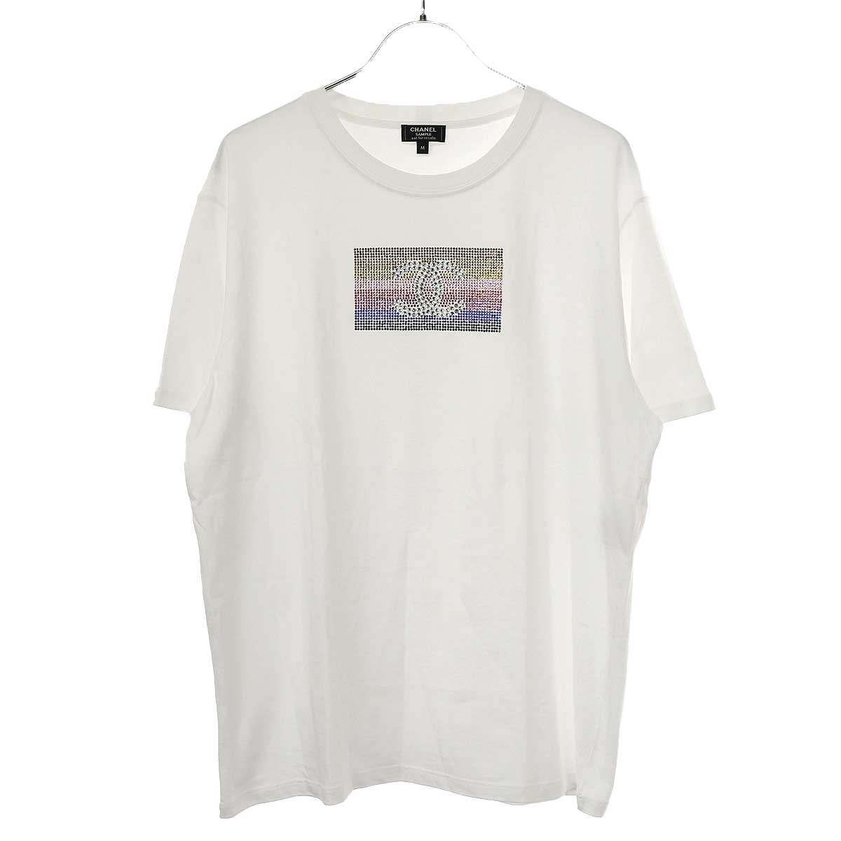 CHANEL シャネル ココマーク ラインストーン Tシャツ C63126K10637 