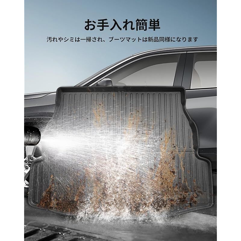 RAV4 50系 ラゲッジマット 防水 滑り防止 TPE素材 LUCKEASY トヨタ RAV4 50系 専用 ラゲッジマット+シートバック