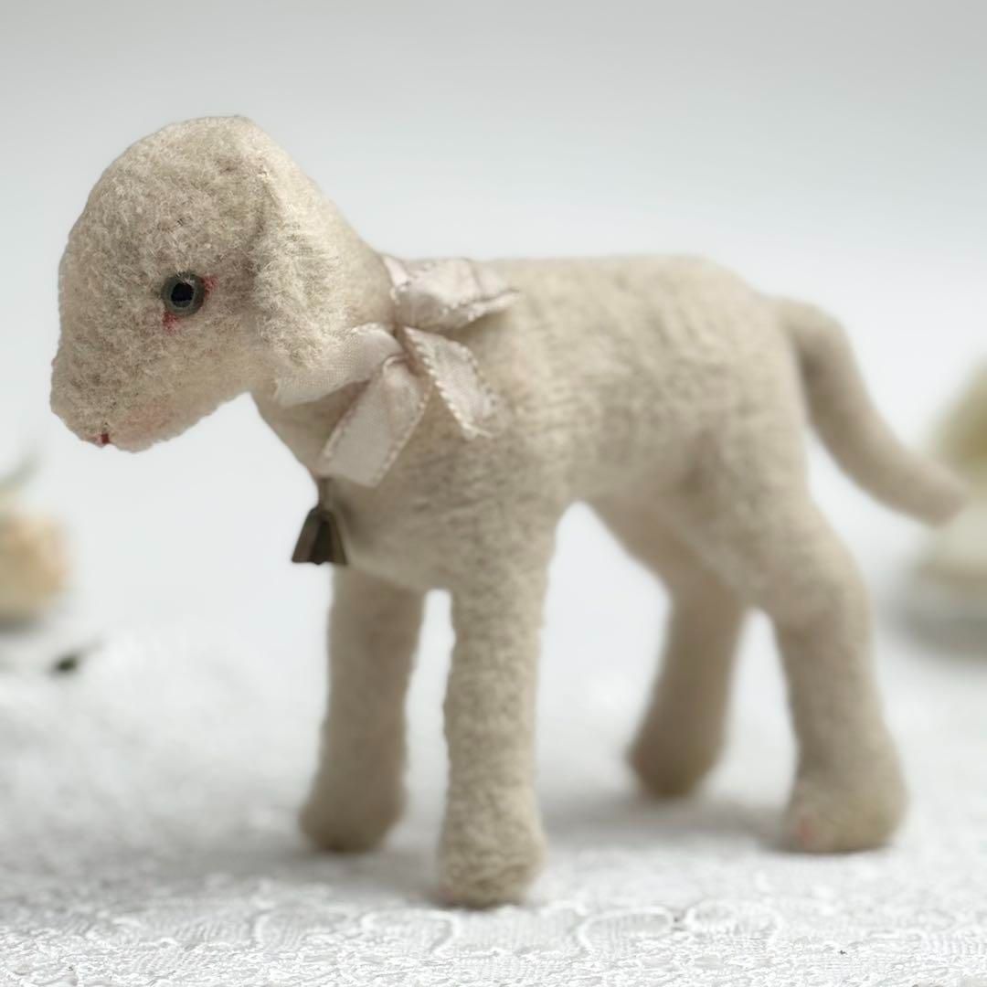 シュタイフ Lamby 初期デザイン ヒツジのランビー ひつじ 羊 ラム ビンテージ アンティーク Steiff STEIFF