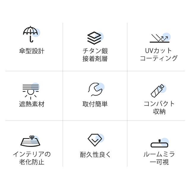 タイムセール車用サンシェード 折り畳み式 傘型 車用パラソル フロントシェード 遮光 遮熱 収納ポーチ付き 遮熱 日よけ uv 紫外線カット 車中泊 仮眠