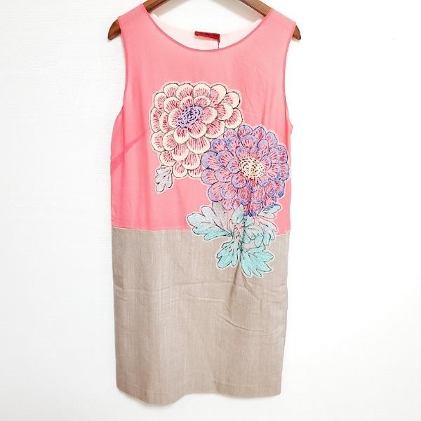 snc ヴィヴィアンタム VIVIENNETAM ワンピース 1 ピンク ベージュ 切替