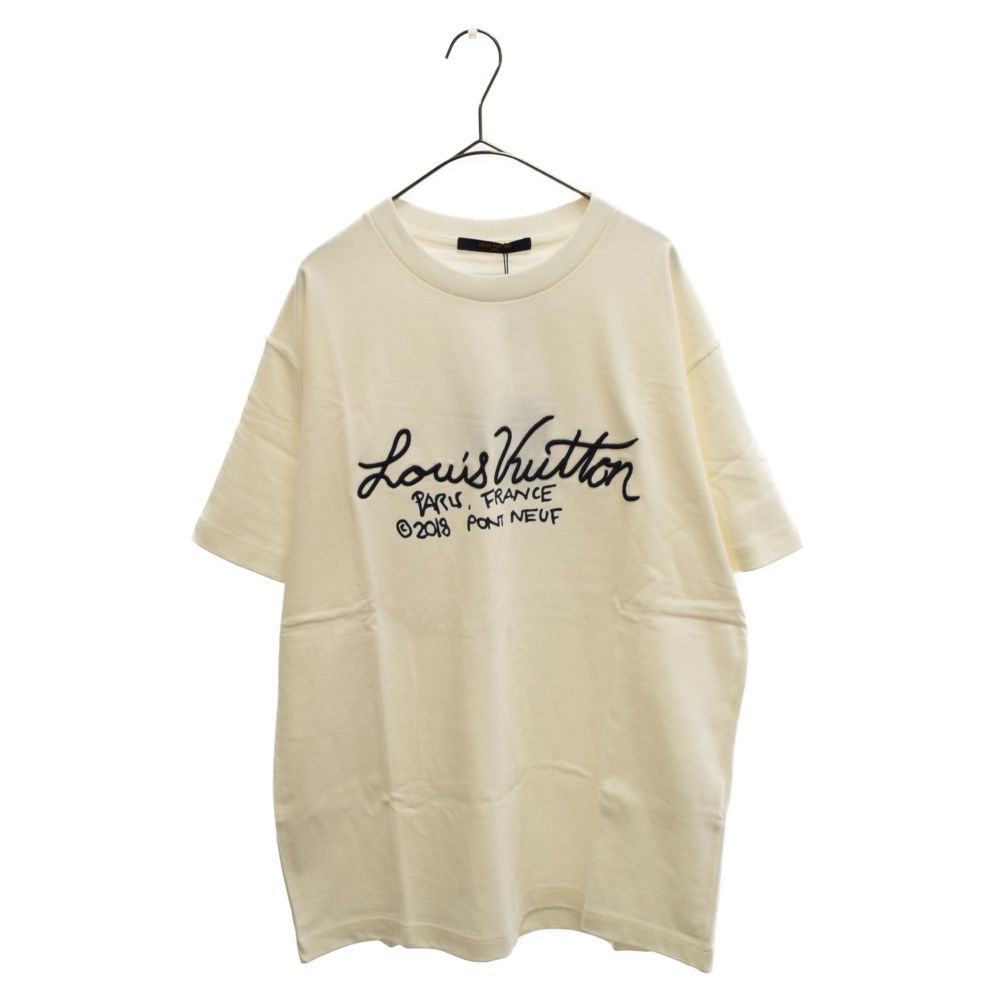 LOUIS VUITTON (ルイヴィトン) シグネチャーロゴ刺繍 半袖Tシャツ
