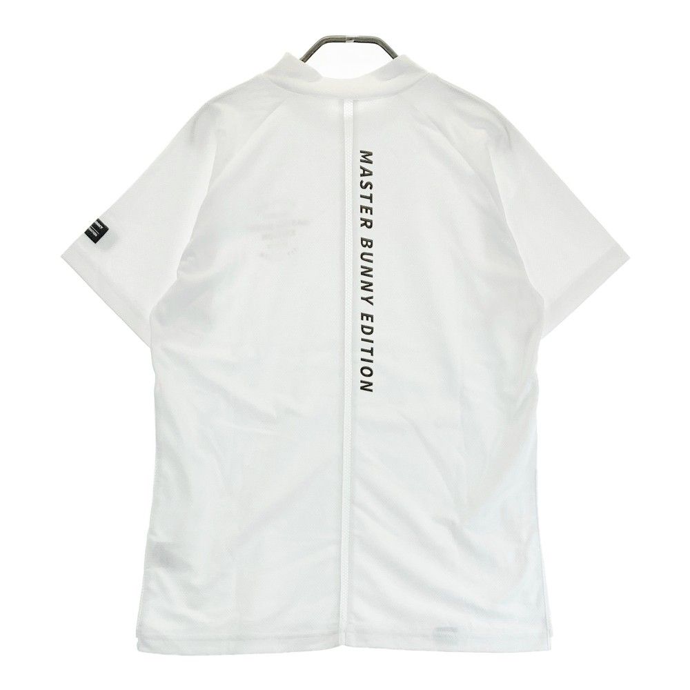 サイズ 4 MASTER BUNNY EDITION マスターバニーエディション ハイネック 半袖Tシャツ MBE XIプリント ホワイト系 240101287855 ゴルフウェア メンズ ストスト
