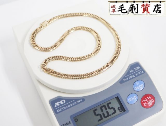 K18 キヘイ 50.5g  12面トリプル  喜平 ネックレス イエローゴールド 12メントリプル  750 YG 【中古】 ジュエリー