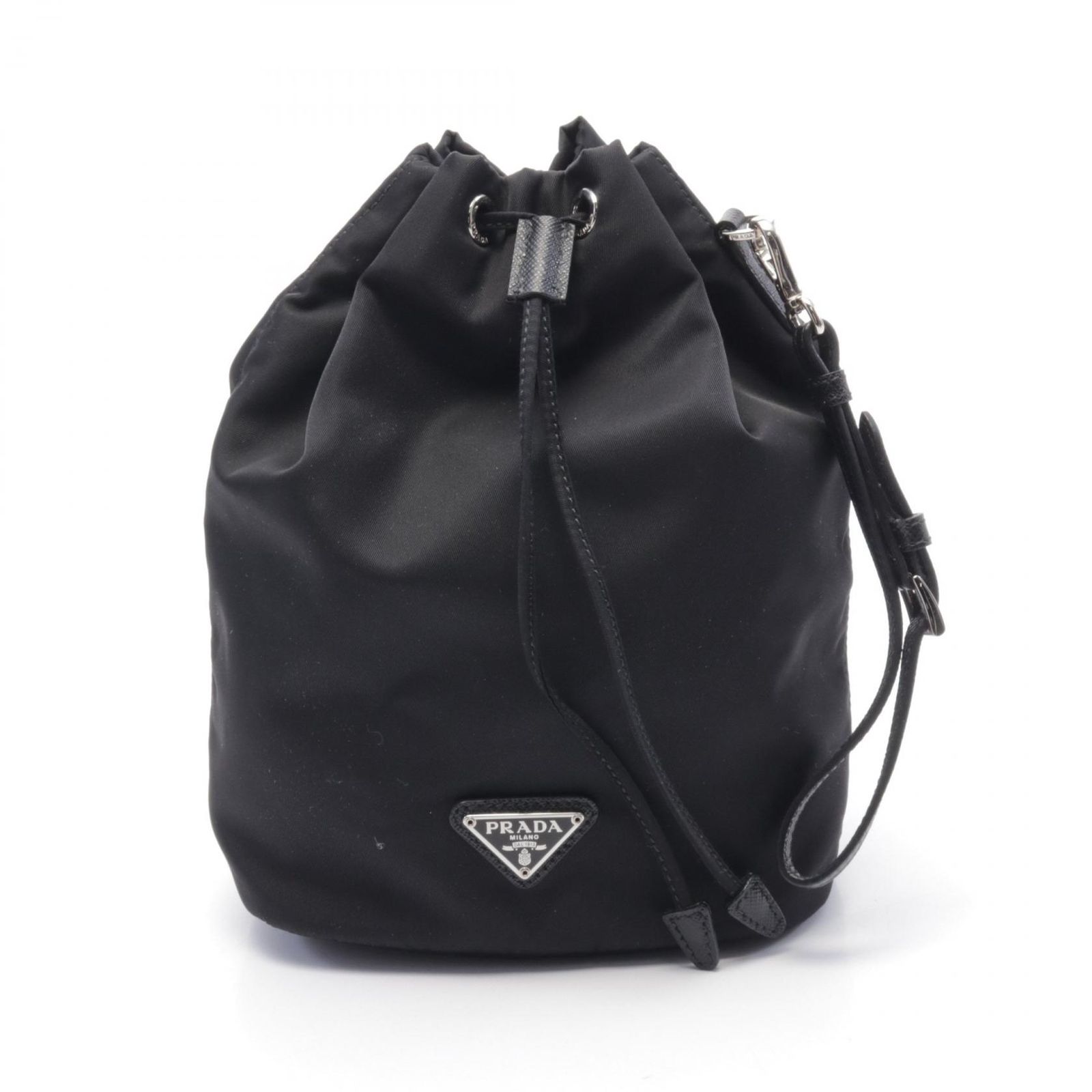プラダ PRADA ポーチ Re-Nylon ブラック ナイロン Re-Nylon ポーチ レディース Used A - メルカリ
