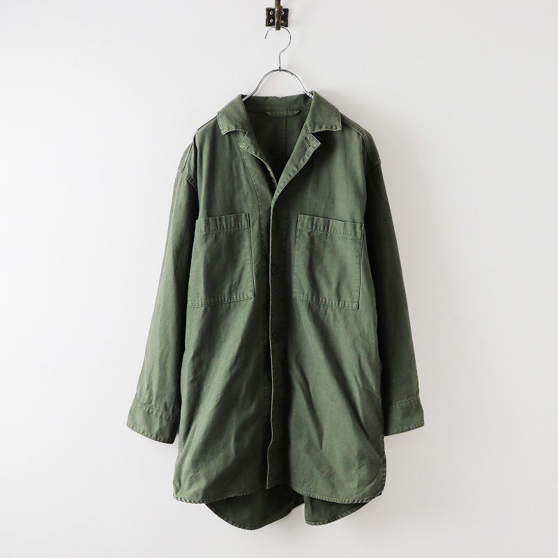 定価2.4万 2020AW プラージュ Plage アーミーロングシャツ 36/カーキ