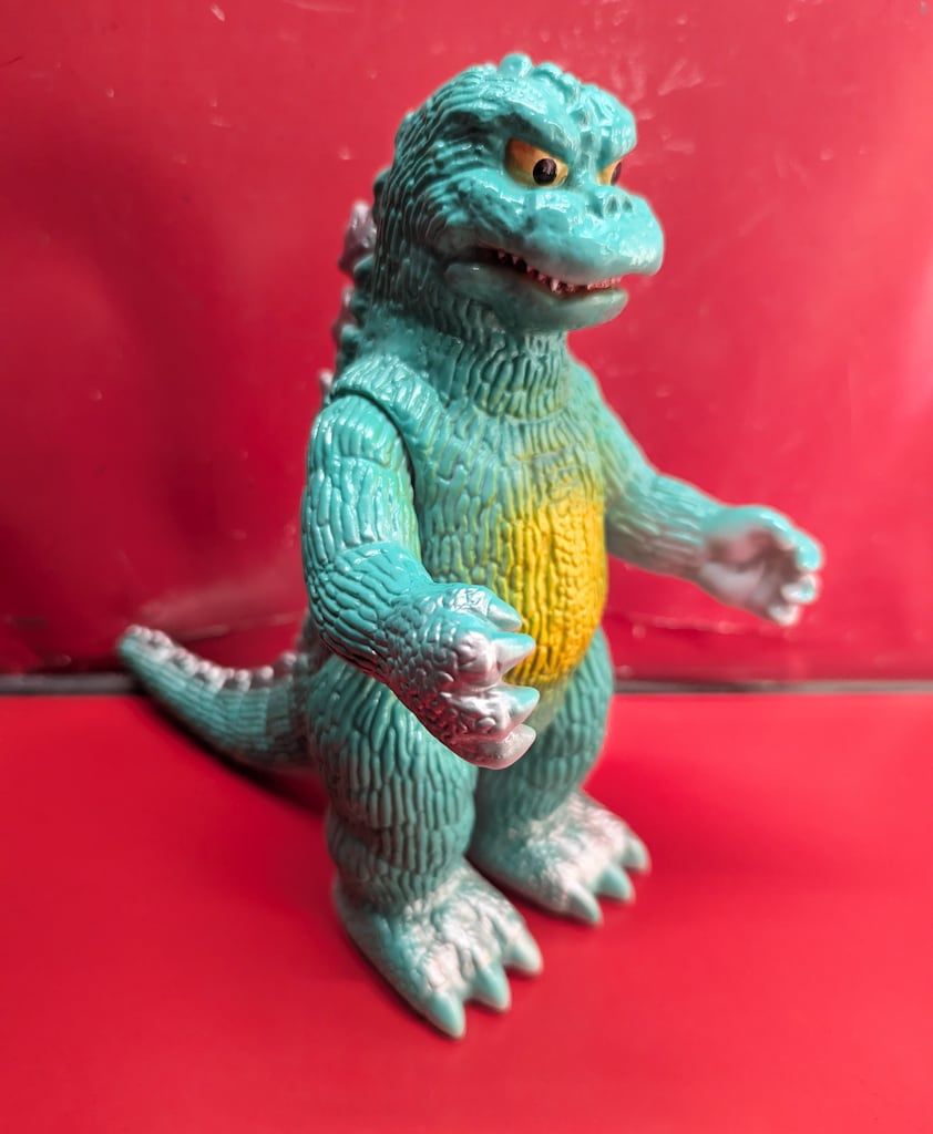 M1号 NEWブルマァクタイプの怪獣シリーズ ゴジラ 玩具人生誌上 薄いグレー成型|明るい緑|銀|黄塗装