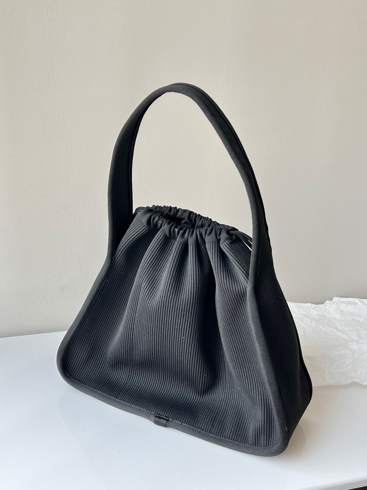 Alexander Wang ryanリブカットソートートバッグ ブラック L