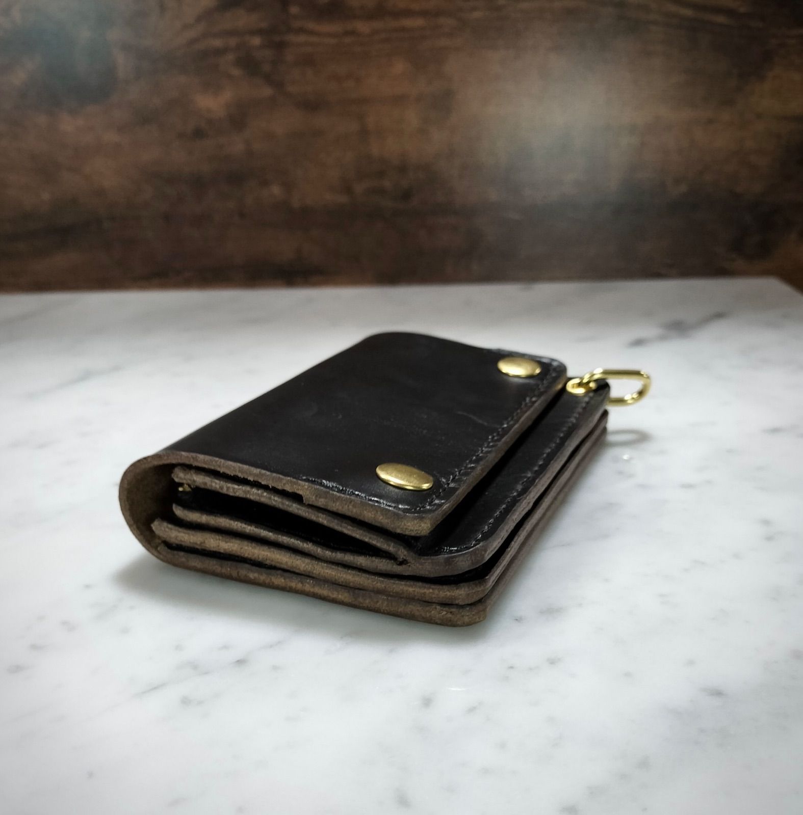 HORWEEN クロムエクセル　黒(茶芯) ショートトラッカー　STW3F 受注製作品 HORWEEN クロムエクセル 黒(茶芯) 3層ショート