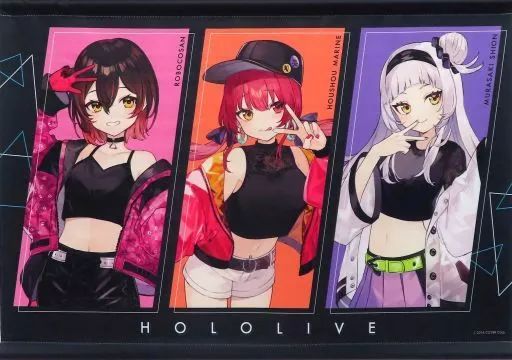 中古】タペストリー 宝鐘マリン＆紫咲シオン＆ロボ子さん B2 