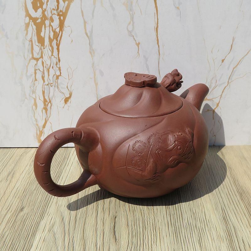 魚化龍壺 紫砂壺 中国宜興紫砂壺・紫泥急須・茶壺・茶道具