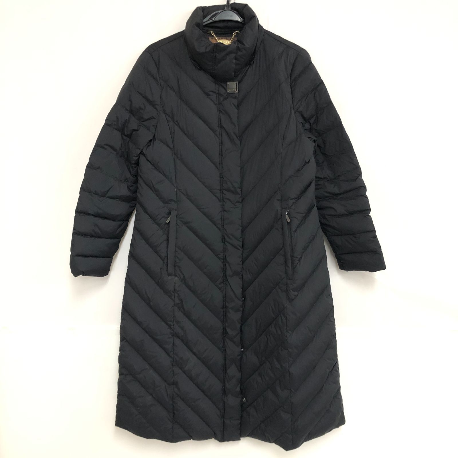 バルマン BALMAN ダウンコート M 黒 ブラック ブルーフォックス ファー