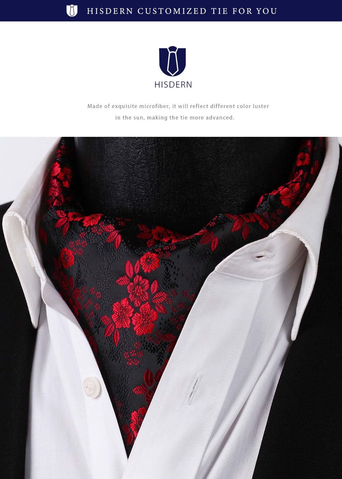 ペイズリー柄 アスコットタイ