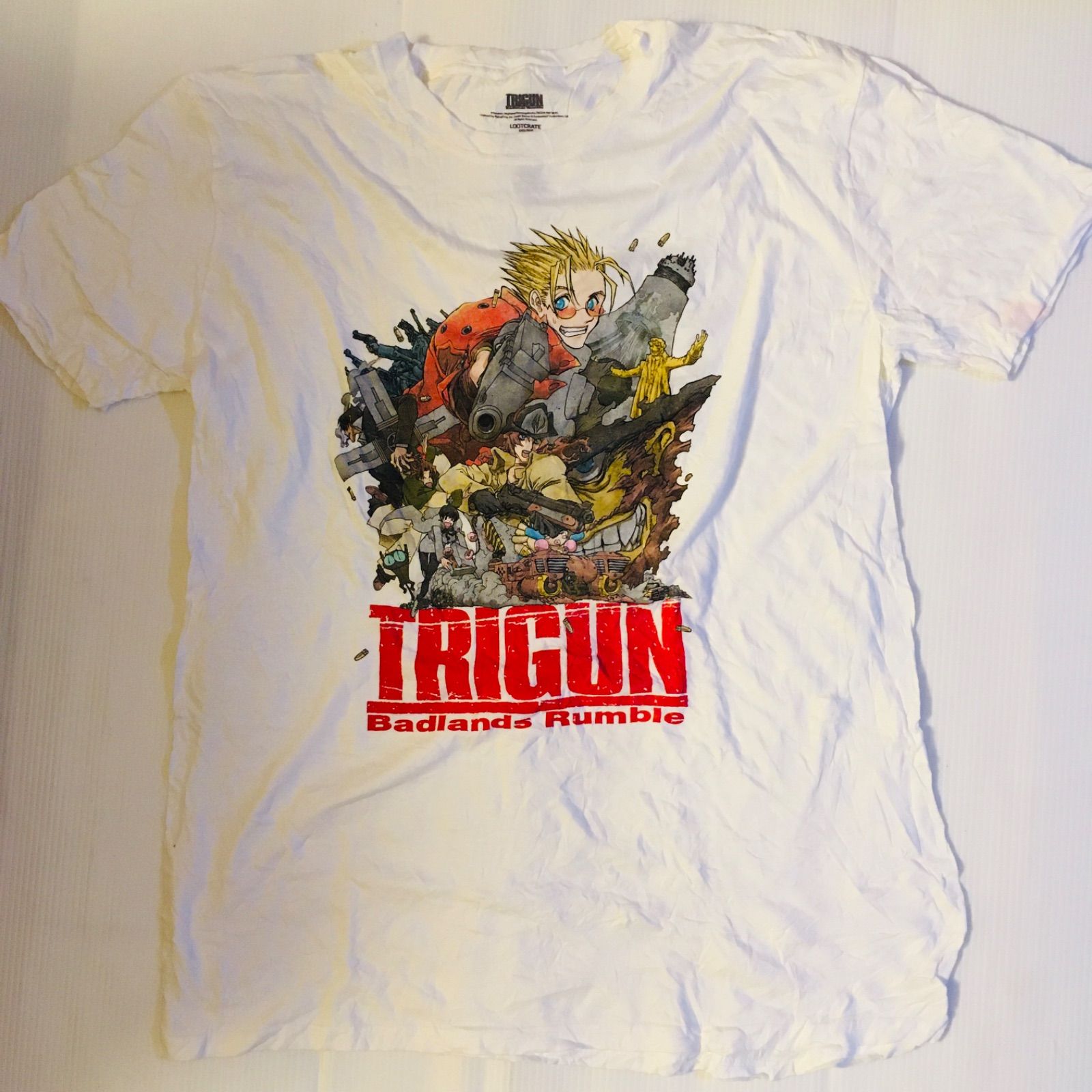 トライガン TRIGUN L プリントTシャツ ホワイト - メルカリ