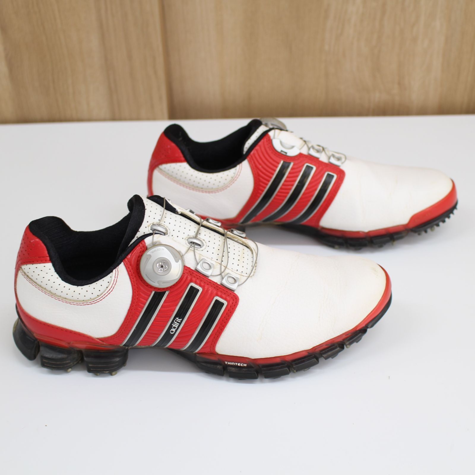 A896】adidas golf adifit 360 boa 25.5cm - 【ショップ情報確認】R