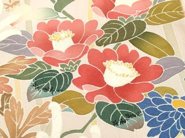 平和屋着物○豪華振袖 友禅 作家物 草花文 暈し染め 正絹 逸品