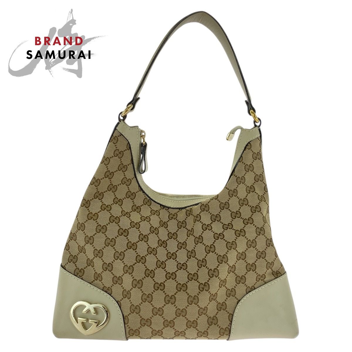 【美品】GUCCI ベージュ ゴールド ハンドバッグ 美品】GUCCI ベージュ ゴールド ハンドバッグ